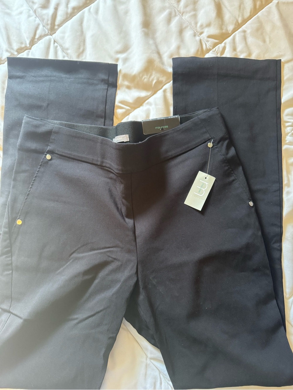 Maurices Black Pull-On Stretch Pants